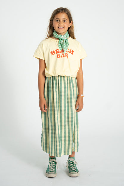 Piupiuchick T-shirt light yellow with BEACH BAR print