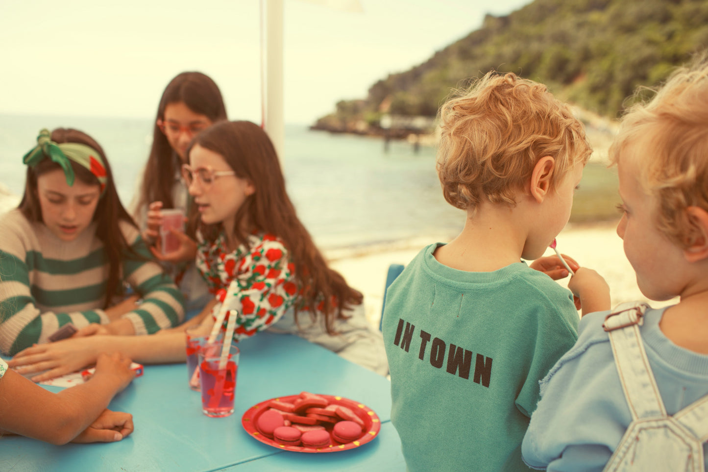 Piupiuchick T-shirt turquoise with BEST FRIEND print