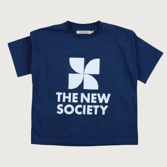 The New Society TNS LOGO T-shirt indigo denim