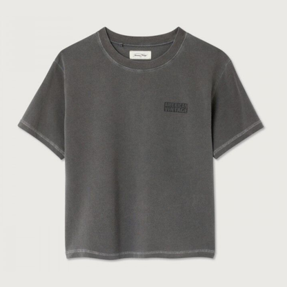 Donker grijze basic t-shirt van het merk American Vintage Kids