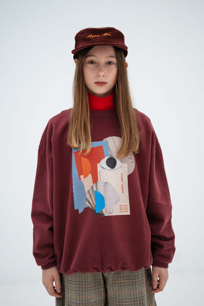 Repose AMS Cozy drop sweater mulberry rocket
