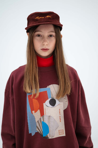 Repose AMS Cozy drop sweater mulberry rocket