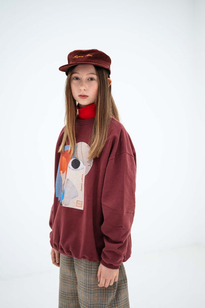 Repose AMS Cozy drop sweater mulberry rocket
