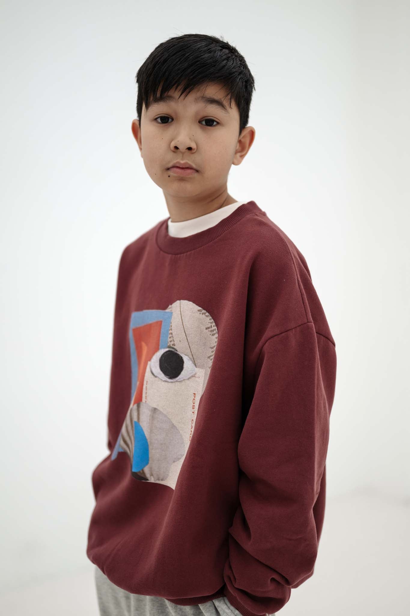 Repose AMS Cozy drop sweater mulberry rocket