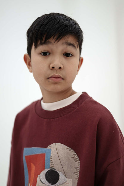 Repose AMS Cozy drop sweater mulberry rocket