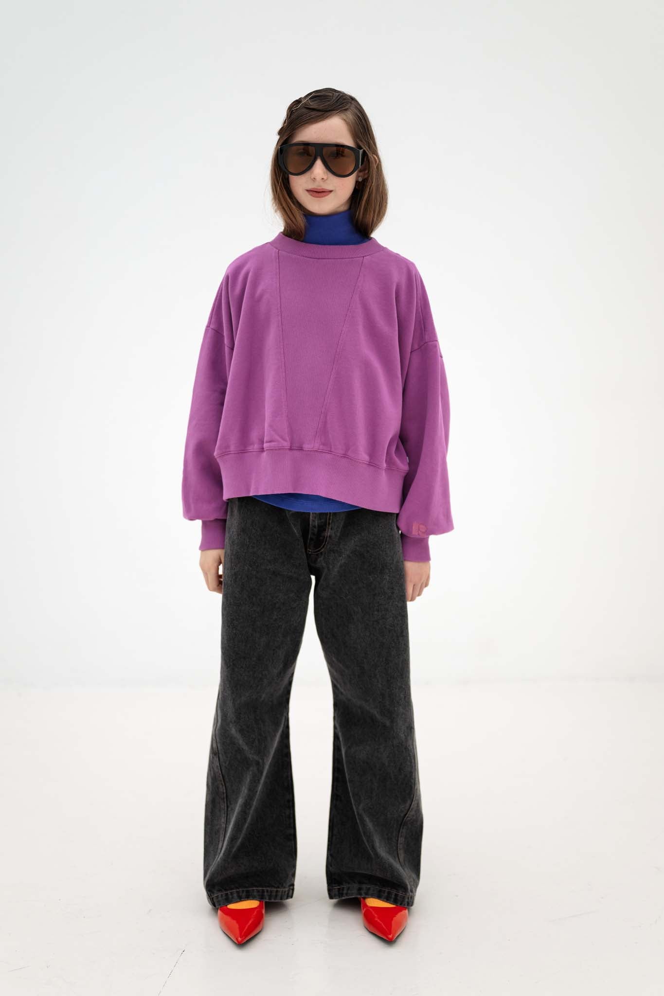 Repose AMS City sweater purple orchid