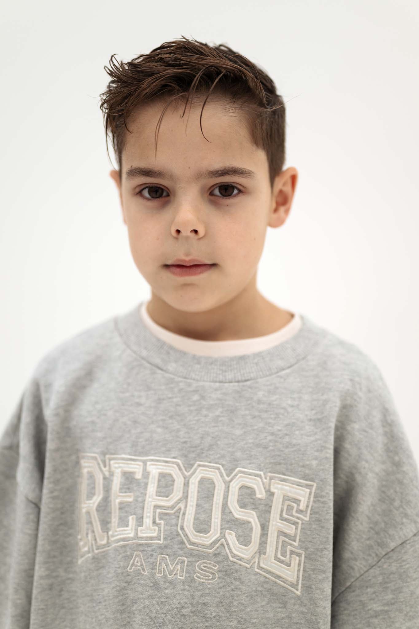 Repose AMS Cozy drop sweater light mixed grey