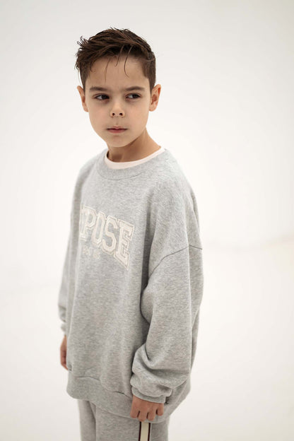 Repose AMS Cozy drop sweater light mixed grey