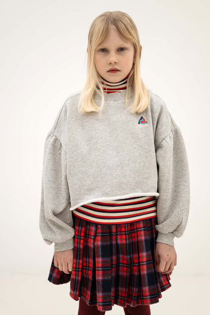 Repose AMS Plissé skirt firecracker horizon check