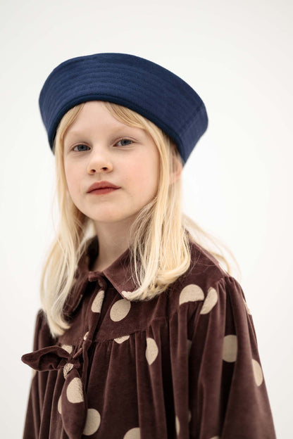 Repose AMS Bow dress chocolate polka dot