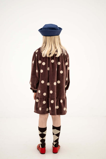 Repose AMS Bow dress chocolate polka dot