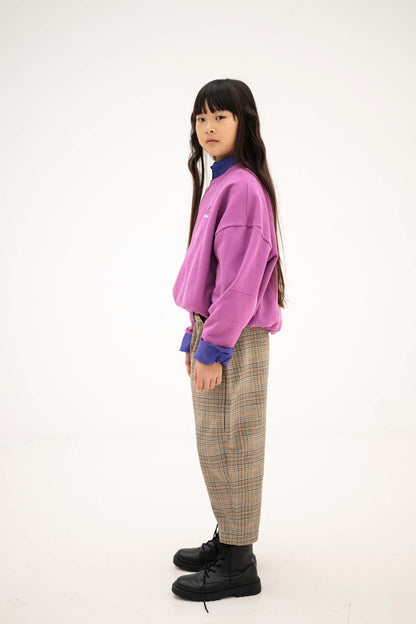 Repose AMS Comfort fit pant taupe mini check