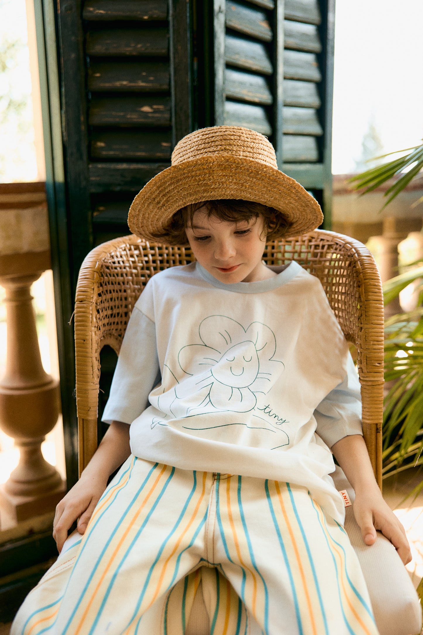 Tinycottons TINY FLOWER graphic tee offwhite