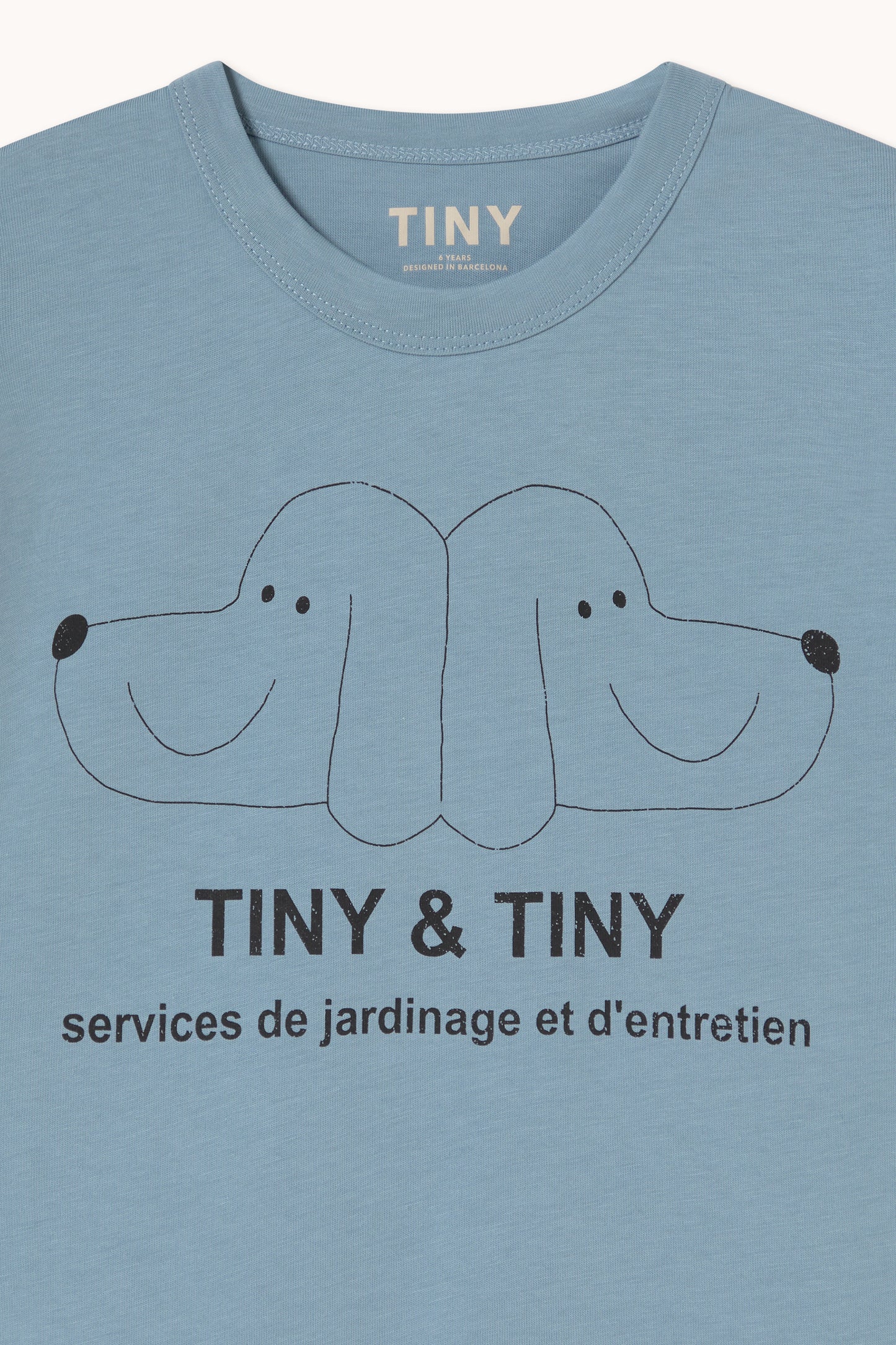 Tinycottons TINY & TINY black graphic tee grey