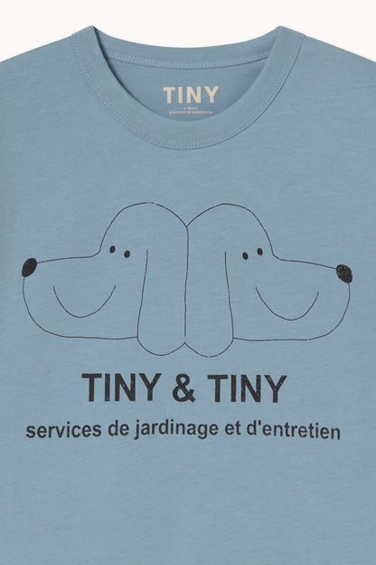 Tinycottons TINY & TINY black graphic tee grey