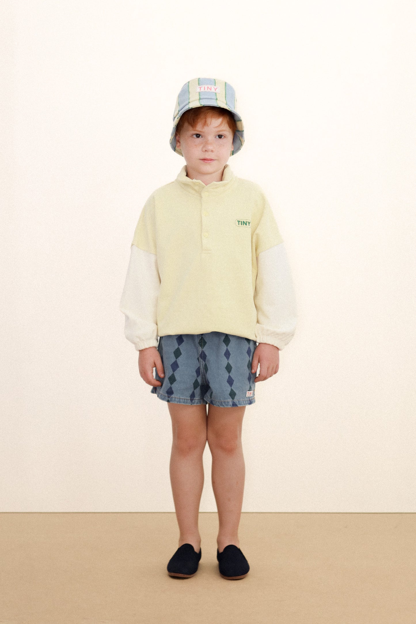 Tinycottons STRIPES denim shorts light wash denim