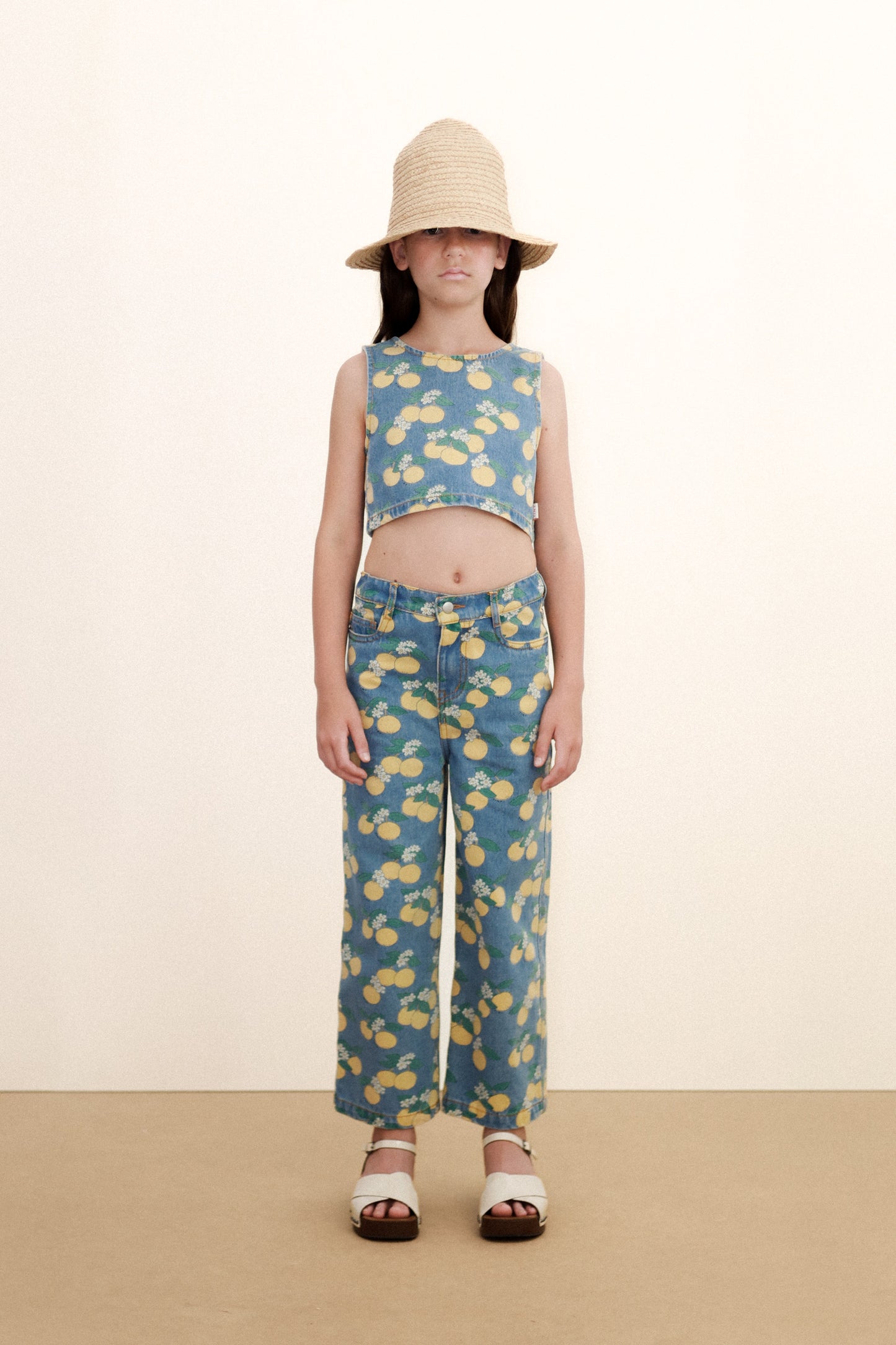 Tinycottons ORANGES denim jeans light wash denim