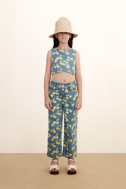 Tinycottons ORANGES denim jeans light wash denim