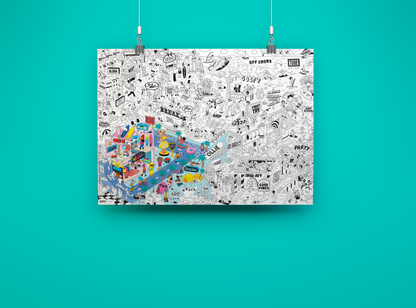 OMY giant SURF & SKATE poster