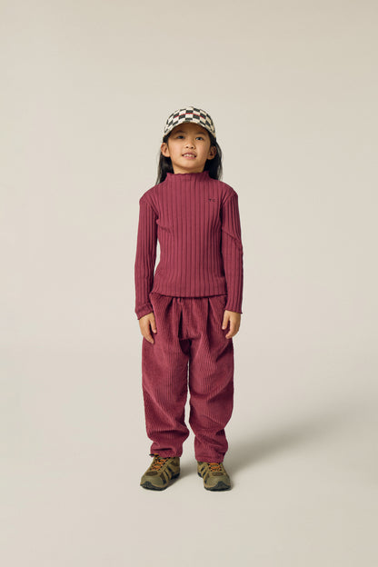 The Campamento Burgundy corduroy trousers