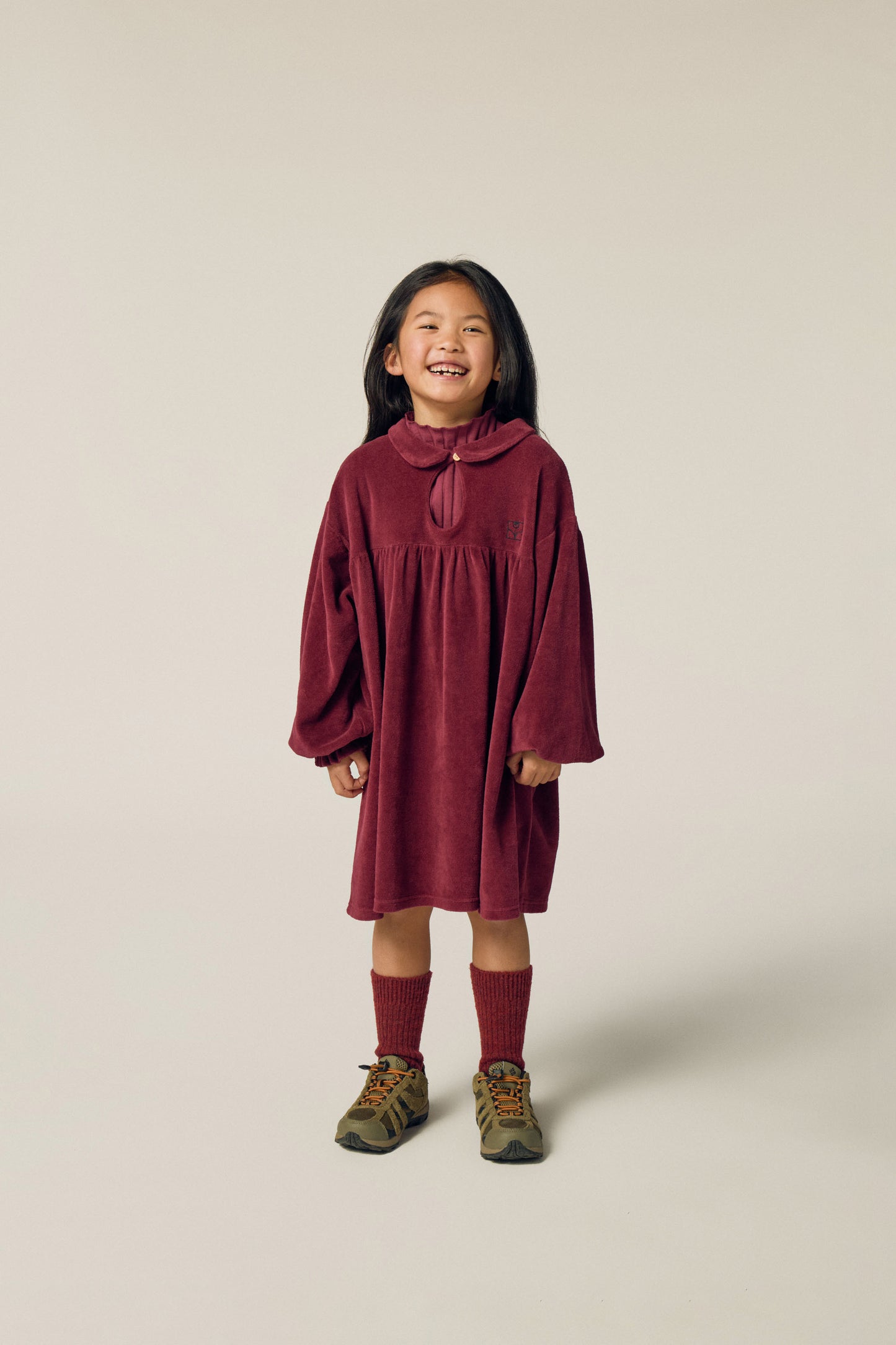 The Campamento Burgundy velour dress