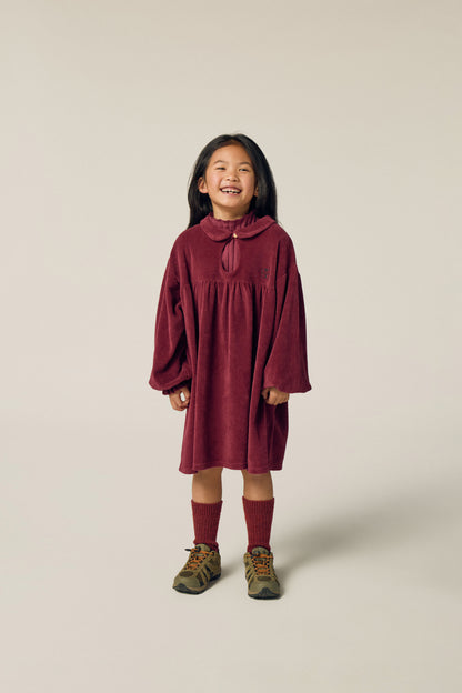 The Campamento Burgundy velour dress