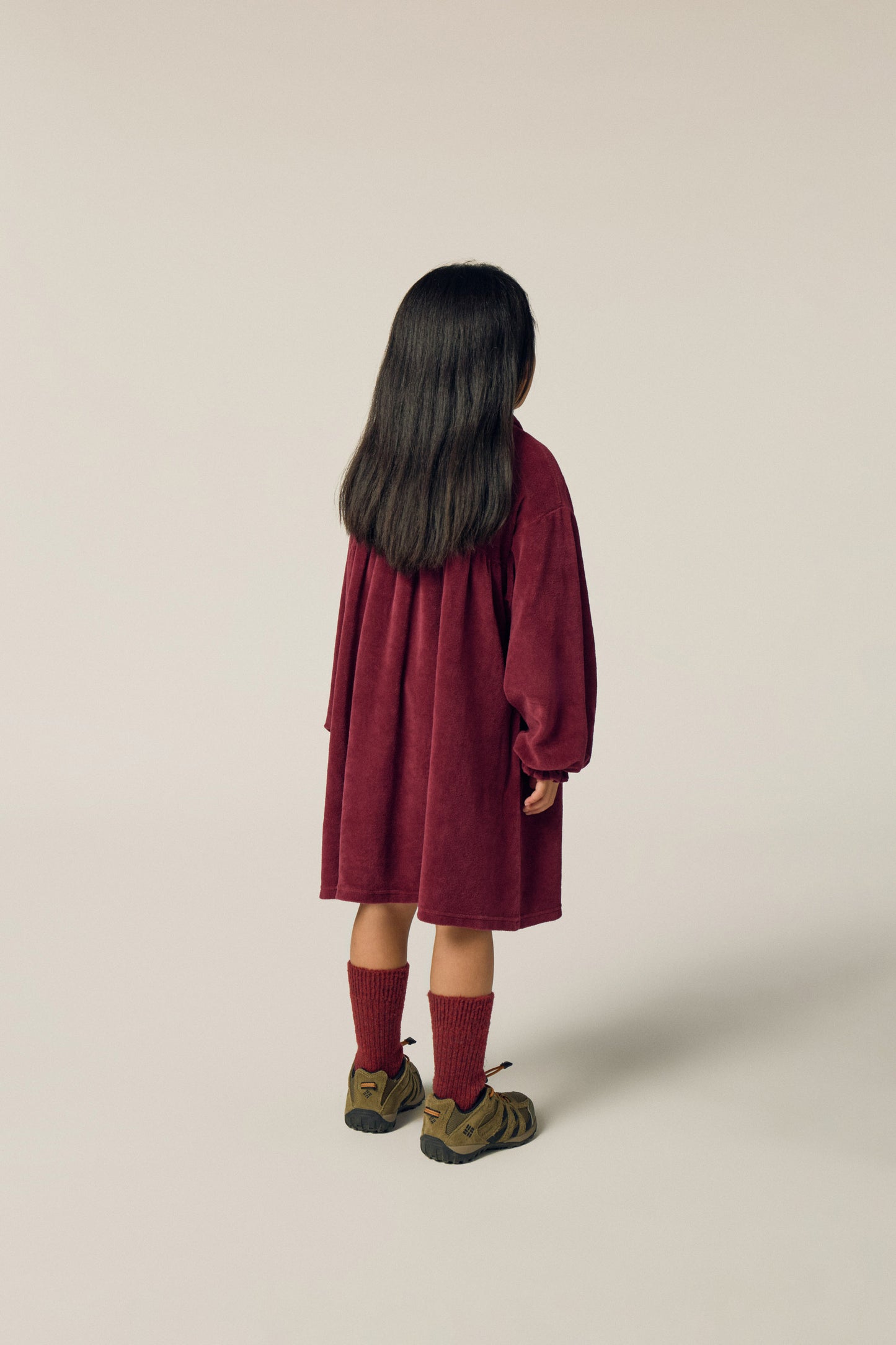 The Campamento Burgundy velour dress
