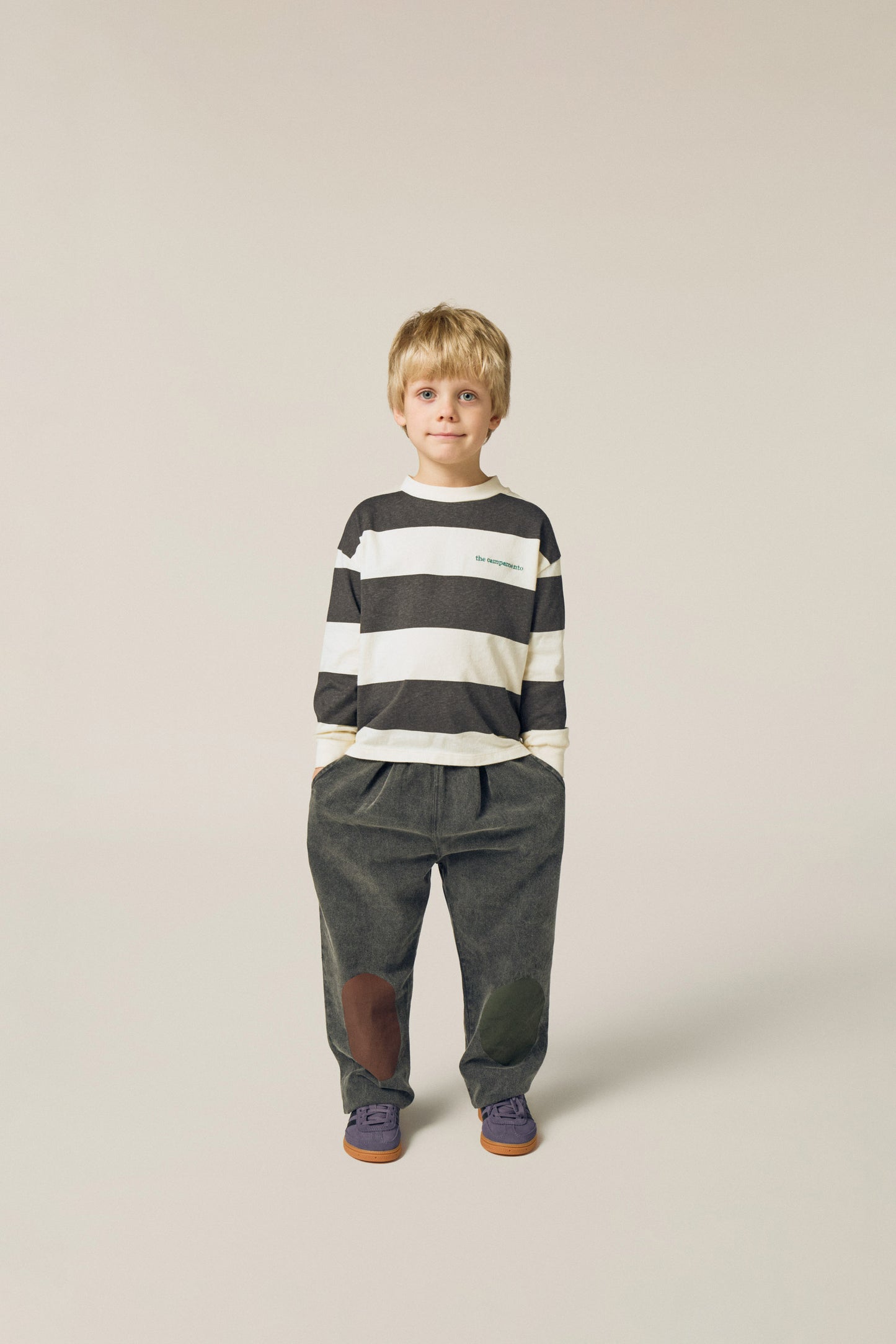 The Campamento Grey stripes t-shirt