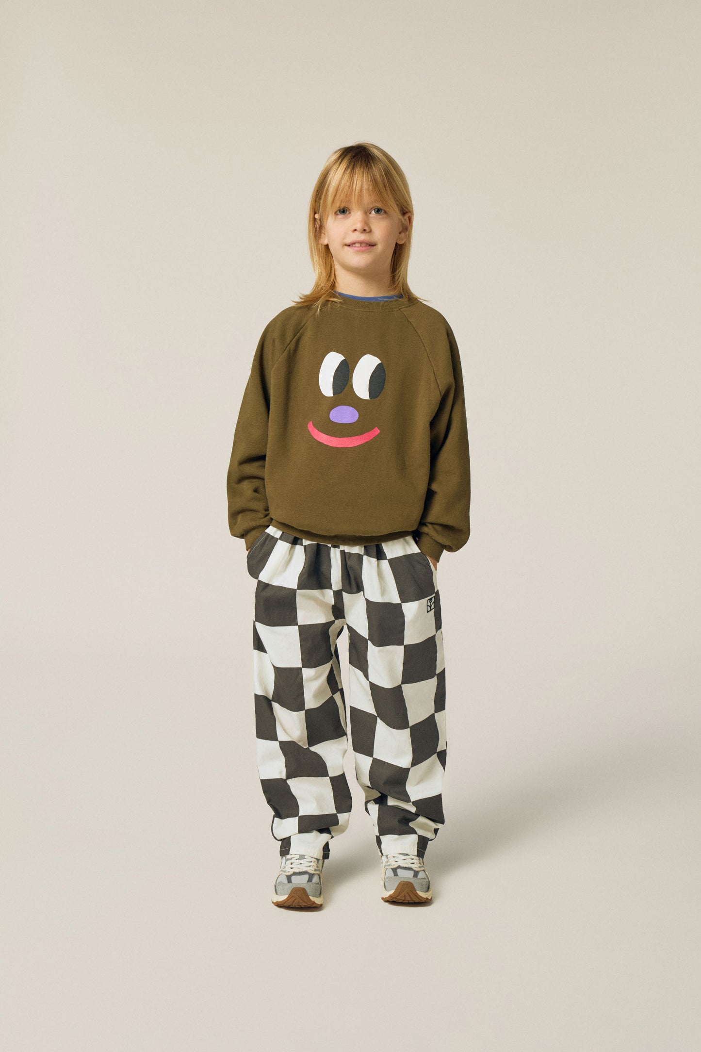 The Campamento Big smiling face sweatshirt green
