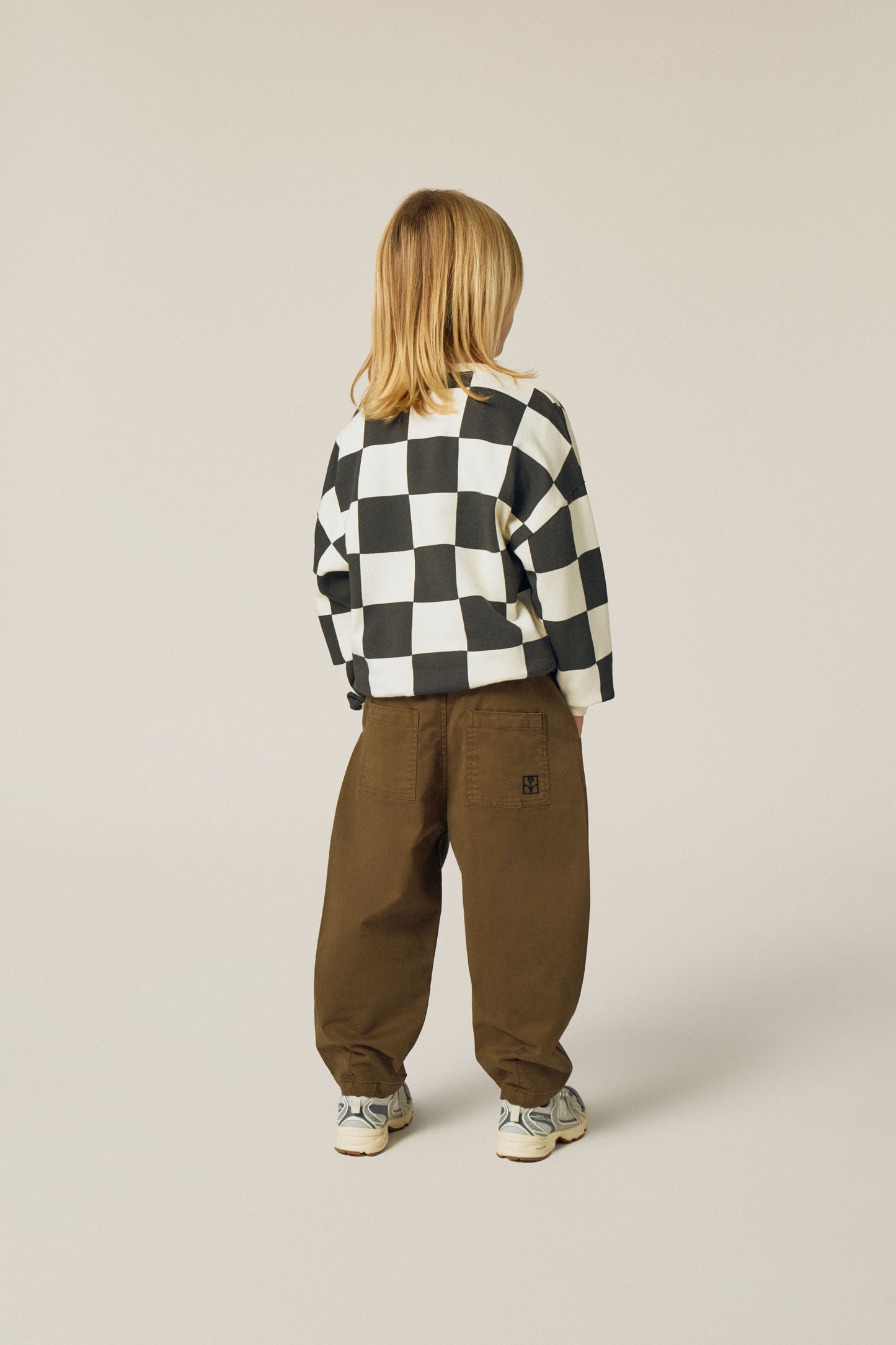 The Campamento Checked sweatshirt ecru