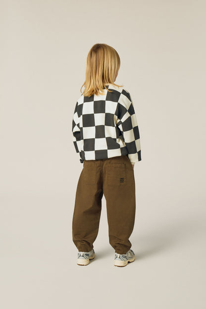 The Campamento Checked sweatshirt ecru