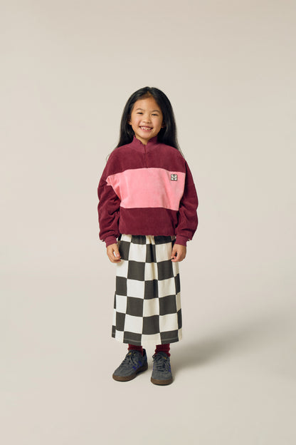 The Campamento Burgundy color block sweatshirt