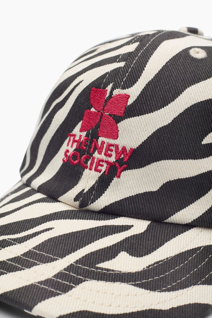 The New Society TNS Logo cap zebra print