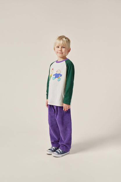 The Campamento FESTIVE DOG corduroy trousers purple
