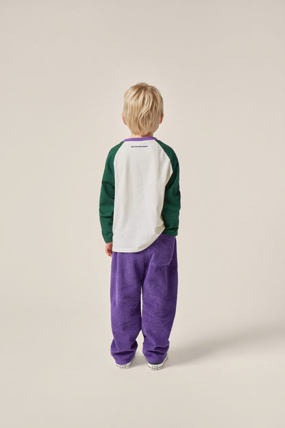 The Campamento FESTIVE DOG corduroy trousers purple