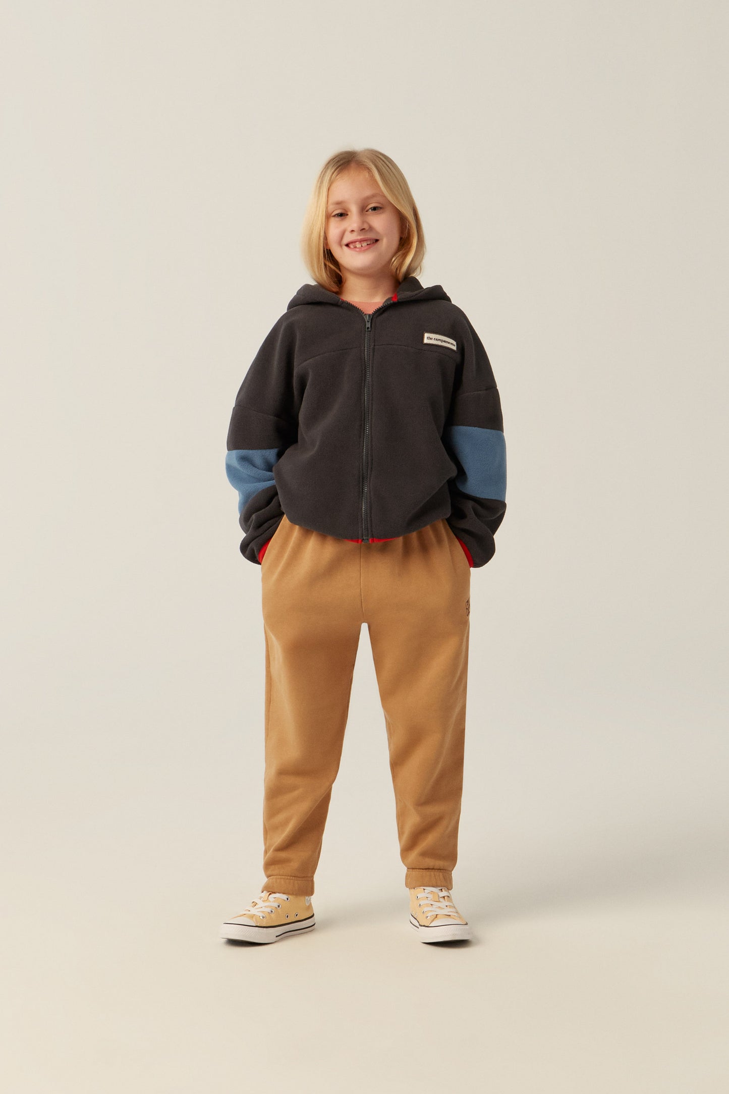 The Campamento Color block polar zipped sweatshirt