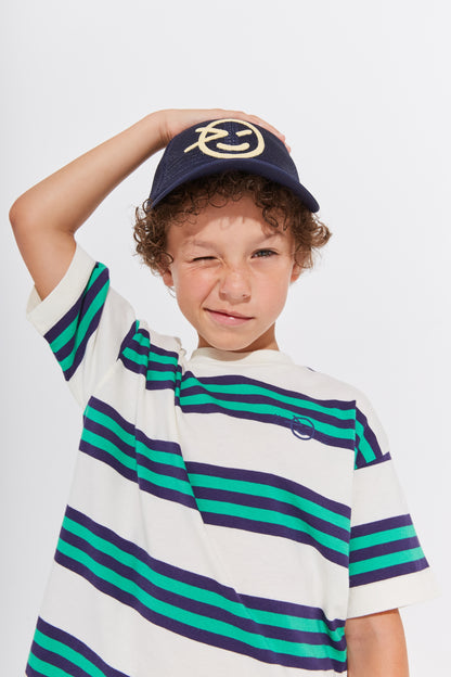 Wynken TRIPLE STRIPE Tee navy green