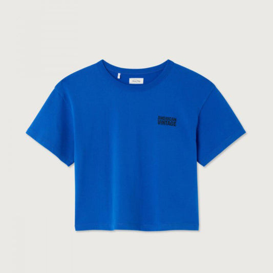 Cobalt blauwe basic T-shirt van American Vintage Kids