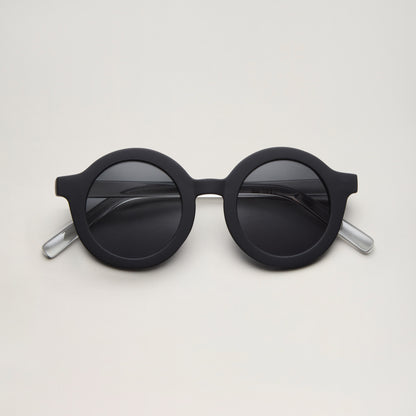 Signature round Adult sunnies BLACK