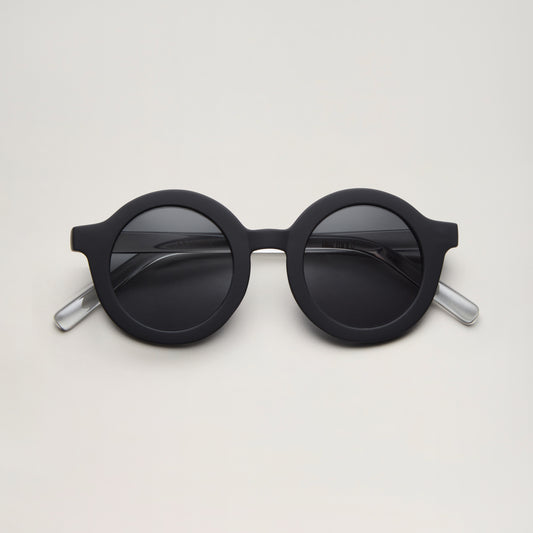 Signature round Adult sunnies BLACK