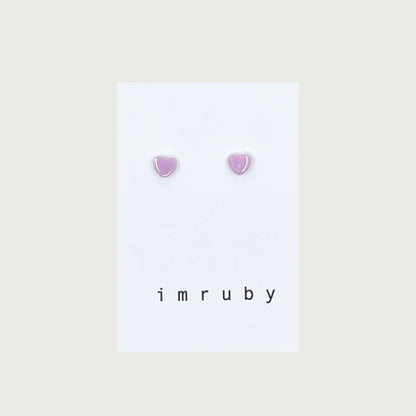 Imruby ALICE heart stud earrings