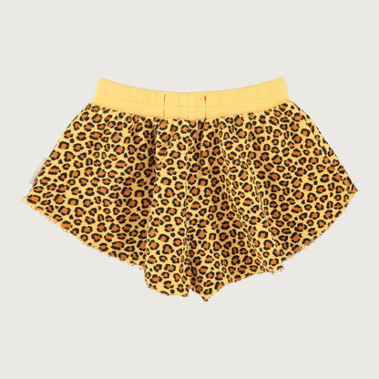 Piupiuchick Shorts mustard with ANIMAL print