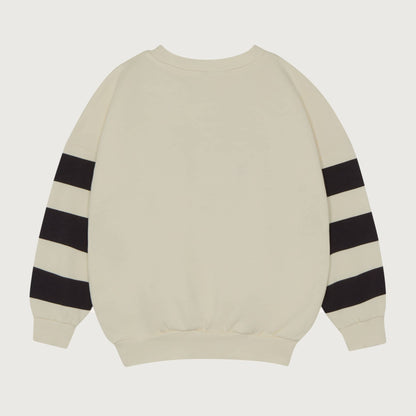 The Campamento Squirrels and stripes sweatshirt ecru
