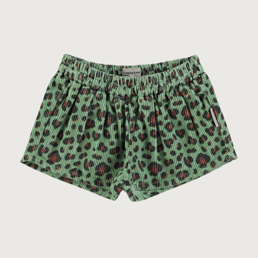 Piupiuchick GREEN shorts with animal print