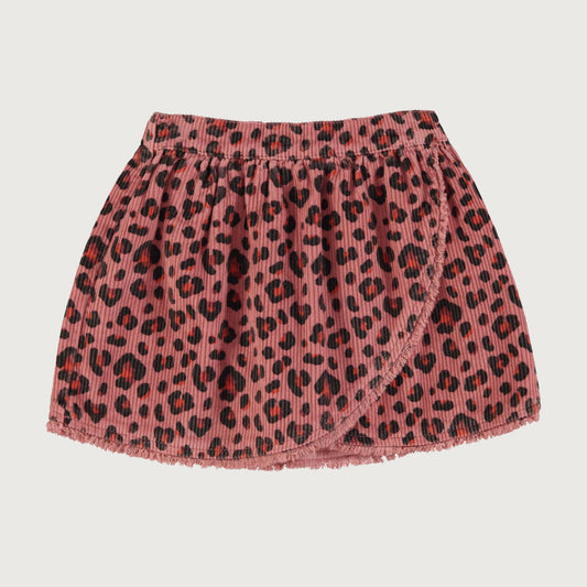 Piupiuchick Short skirt pink with ANIMAL print