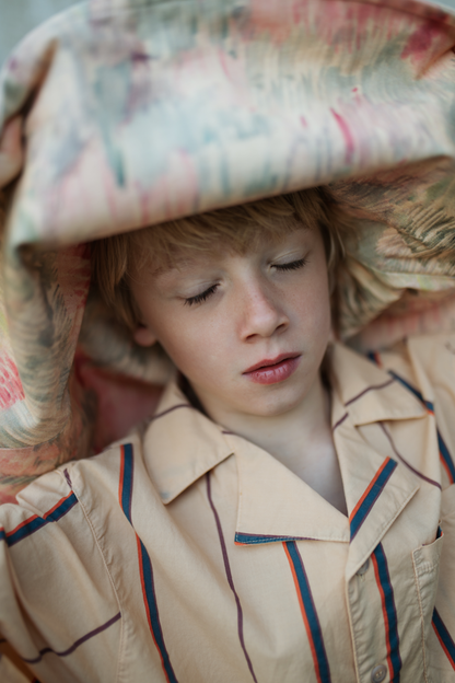 Repose AMS Boxy shirt sand stripe