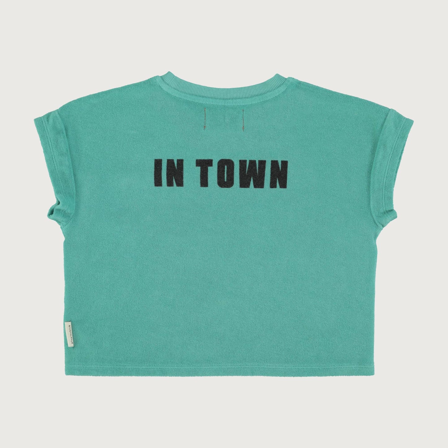 Piupiuchick T-shirt turquoise with BEST FRIEND print