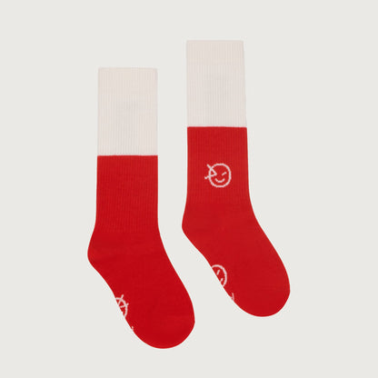 Wynken BUBBLE Sock ecru piller red / 4Y