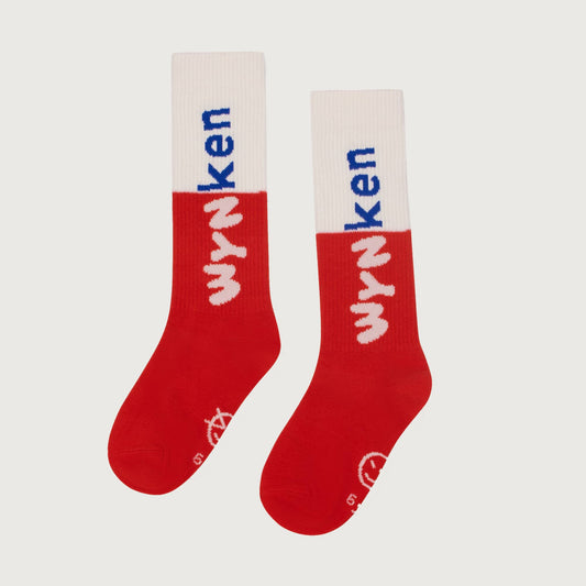 Wynken BUBBLE Sock ecru piller red