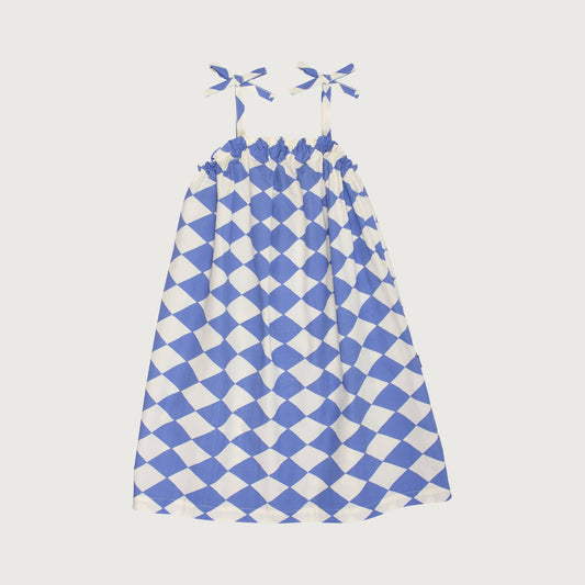 Wynken Diamond Sundress Deep Sea Blue / 10Y
